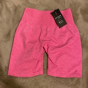 NVGTN bubblegum pink scrunch shorts